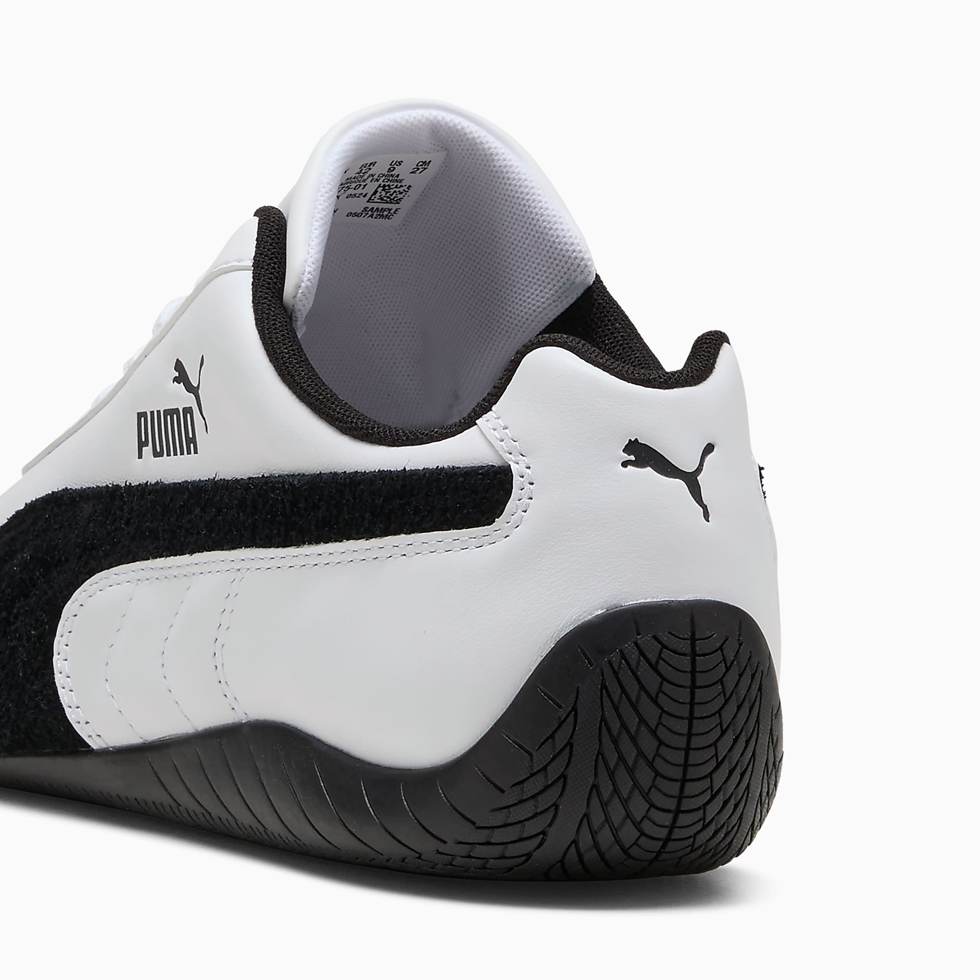 Speedcat LTHR UNISEX Ayakkabı - Puma White-Puma Black - 403175_01 - Görsel 5