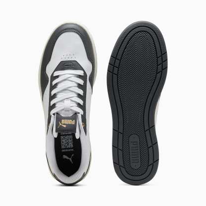 Court CLASSIC Ayakkabı - PUMA White-Dusky Gray-PUMA Gold - 395018_22 - Görsel 4