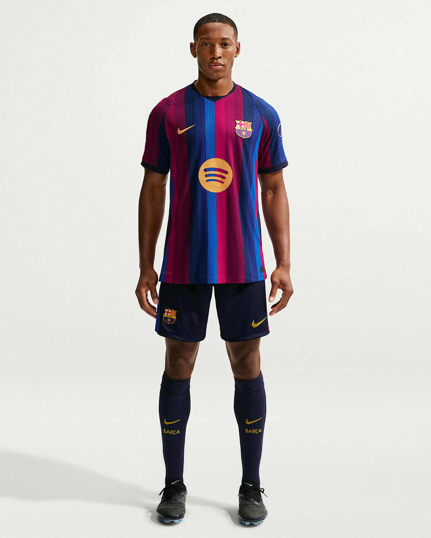 FC Barcelona 2026/27 Maç İç Saha Nike Aero-FIT Orijinal Erkek Futbol Forması - Deep Garnet/Blue Void/Blackened Blue/Mineral Yellow