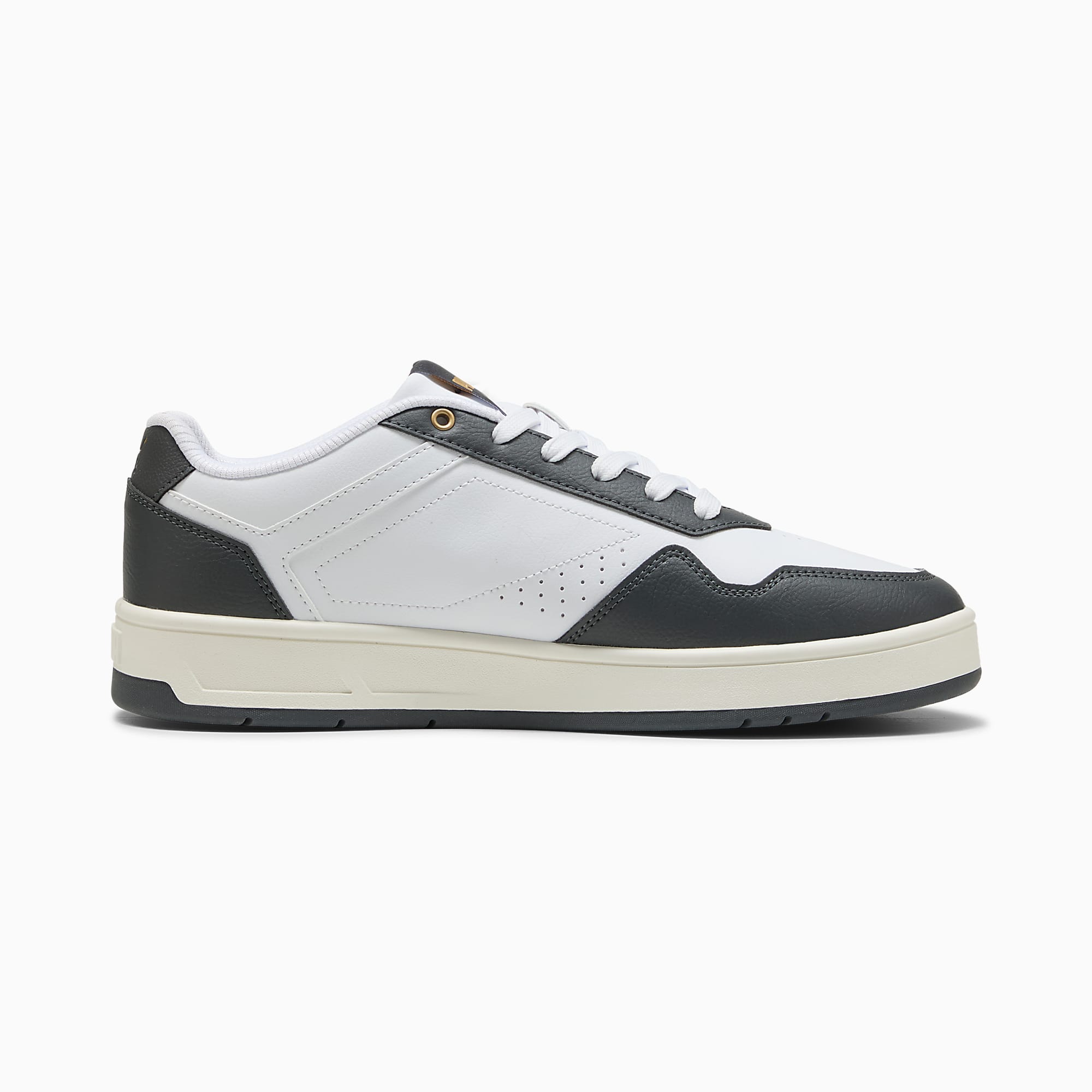 Court CLASSIC Ayakkabı - PUMA White-Dusky Gray-PUMA Gold - 395018_22 - Görsel 5