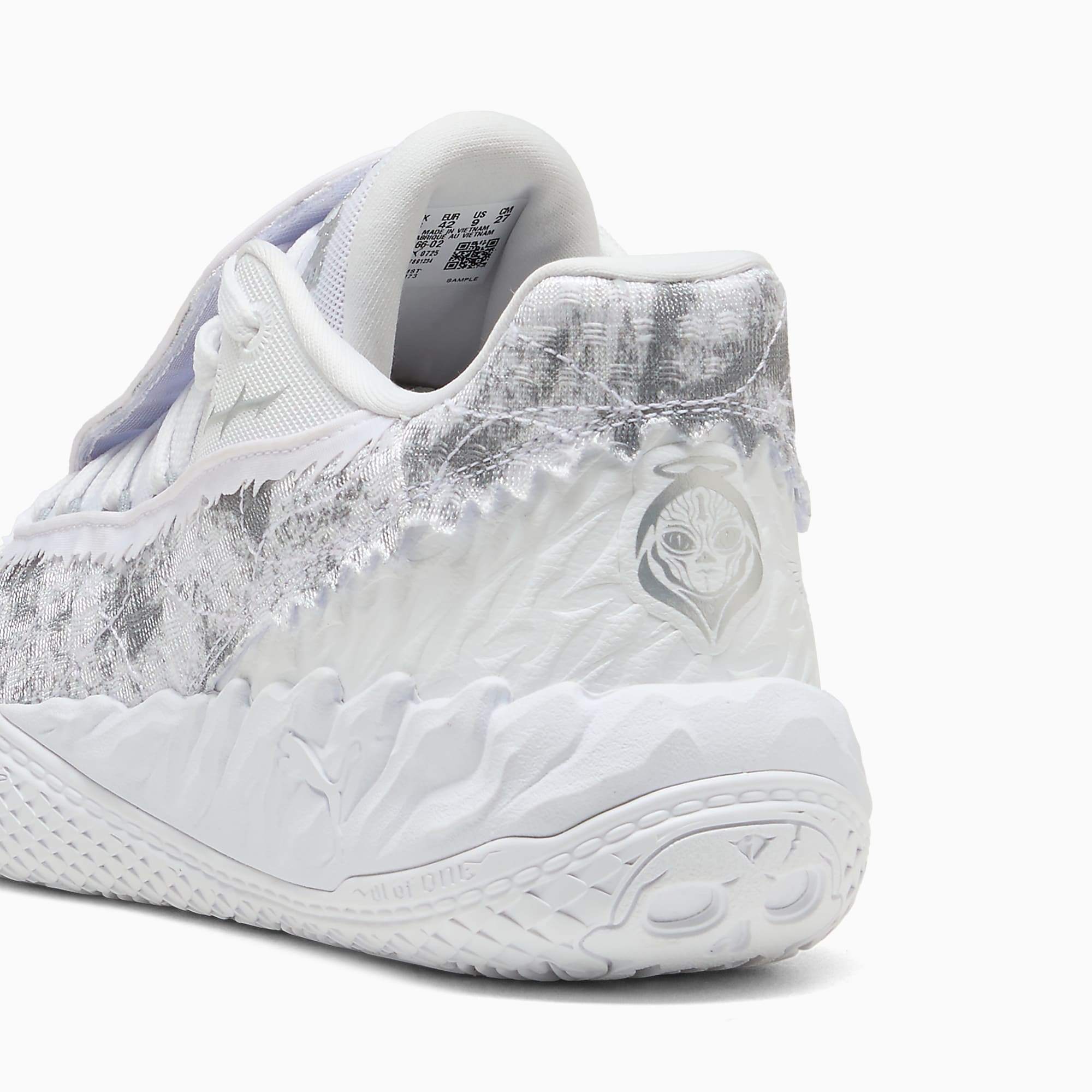 MB.05 Lo Team UNISEX Basketbol Ayakkabısı - PUMA White-Gray Echo - 313266_02 - Görsel 5
