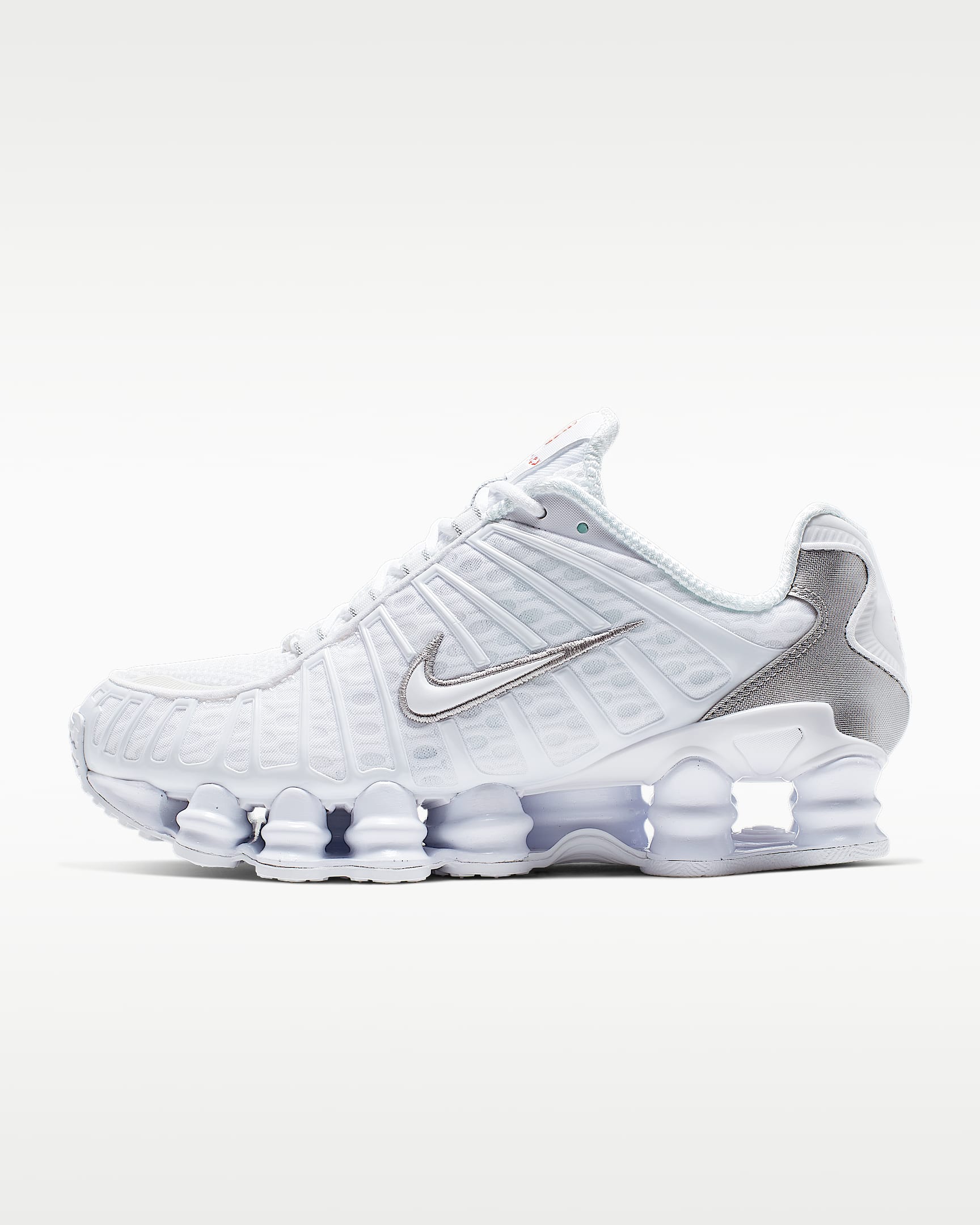 Nike Shox TL Kadın Ayakkabısı - Beyaz/Metallic Silver/Max Orange/Beyaz