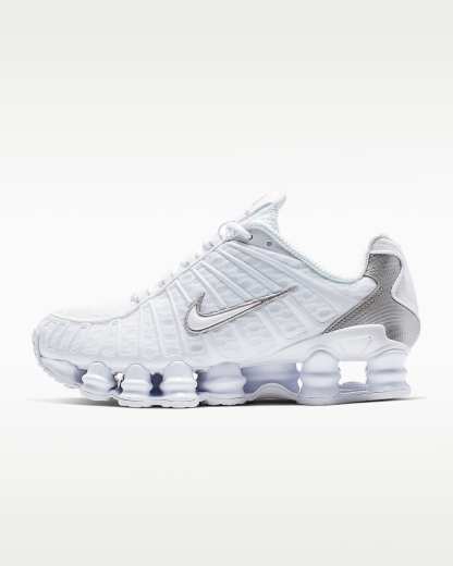 Nike Shox TL Kadın Ayakkabısı - Beyaz/Metallic Silver/Max Orange/Beyaz
