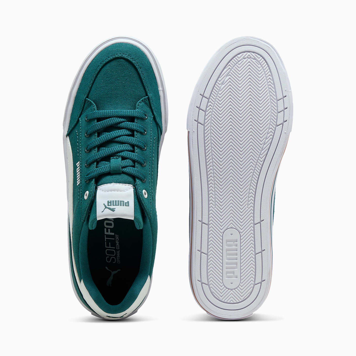 Court CLASSIC VULCANISED FORMSTRIP UNISEX Ayakkabı - Emerald Ice-PUMA White - 396353_36 - Görsel 4