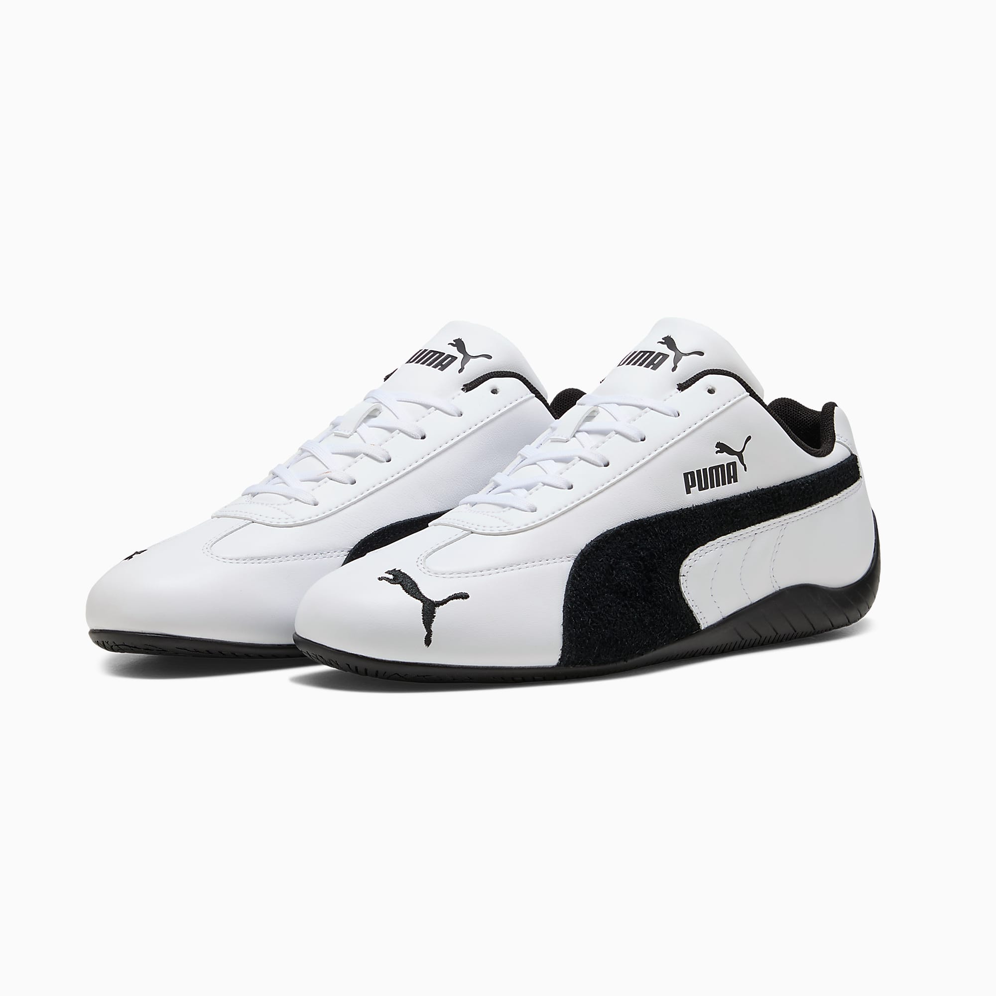 Speedcat LTHR UNISEX Ayakkabı - Puma White-Puma Black - 403175_01 - Görsel 4