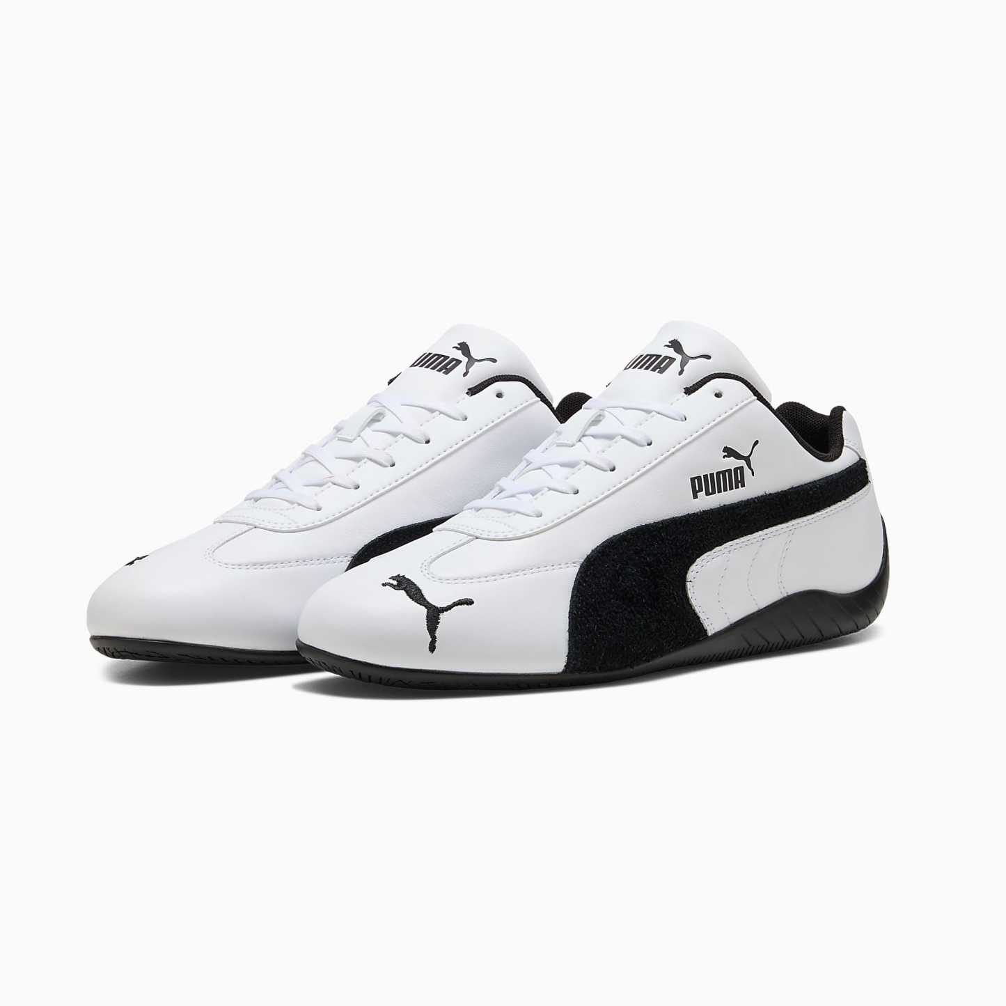 Speedcat LTHR UNISEX Ayakkabı - Puma White-Puma Black - 403175_01 - Görsel 4