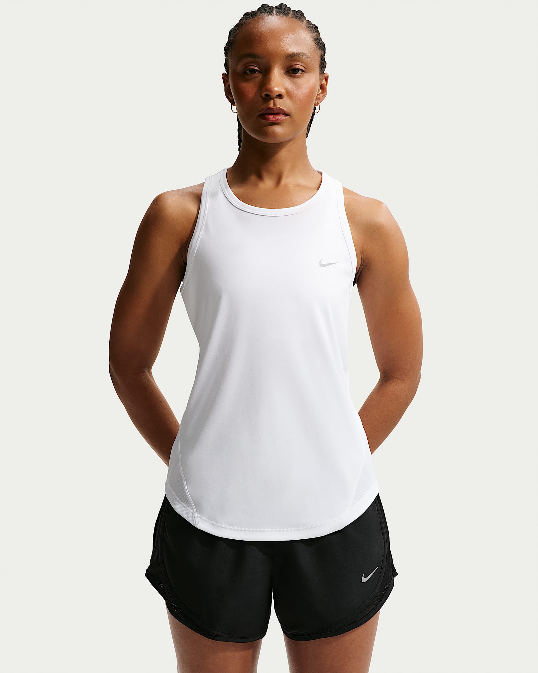 Nike Tempo Dri-FIT Kadın Koşu Atleti - Beyaz