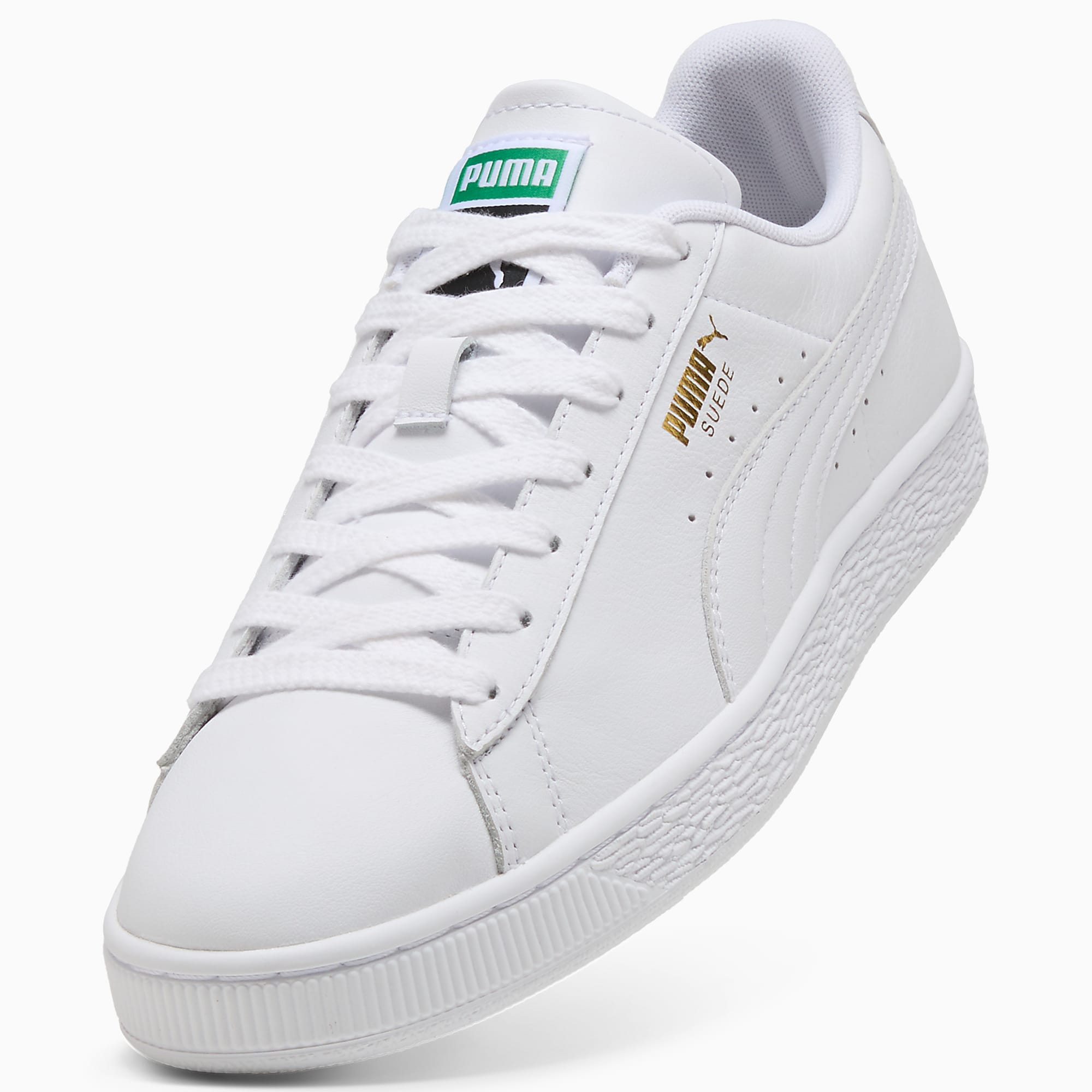 Suede UNISEX Ayakkabı - PUMA White-Archive Green - 408467_01 - Görsel 8