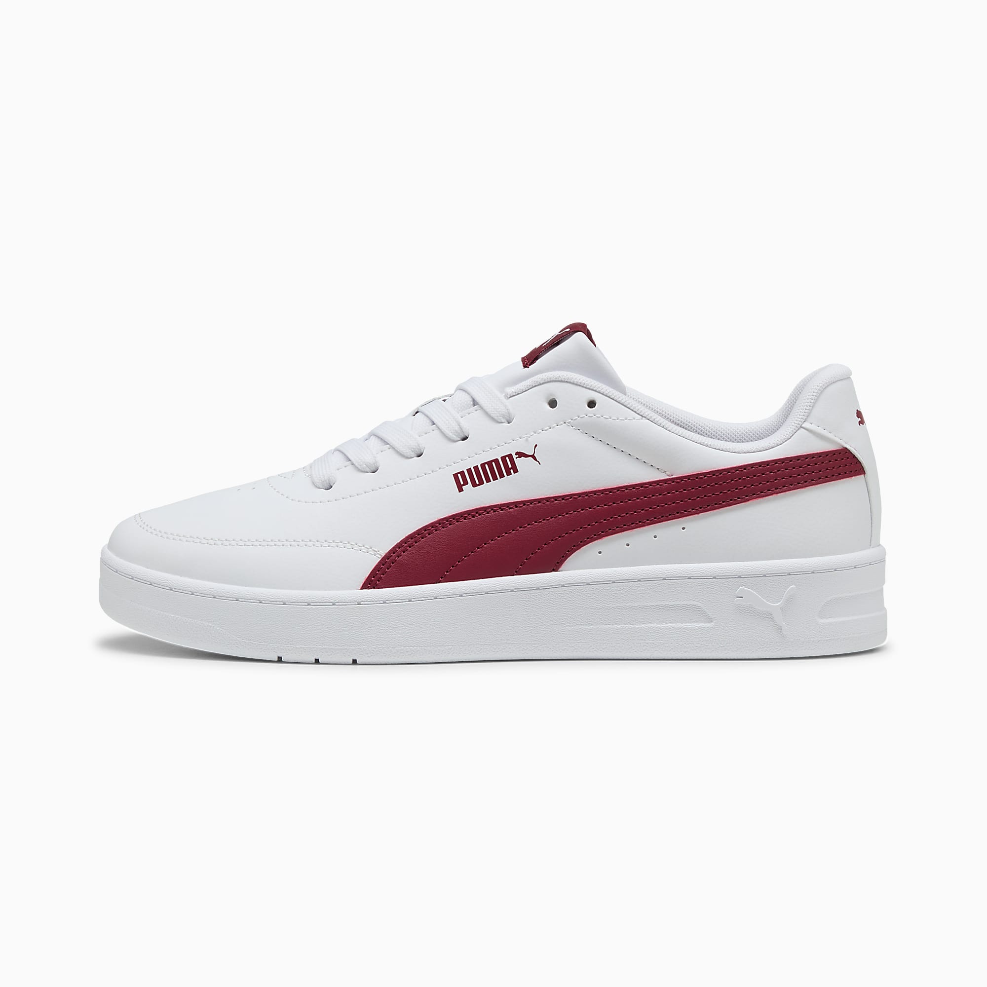 Court CLASSIC Clean UNISEX Ayakkabı - PUMA White-Garnet Glow - 402223_22 - Görsel 1