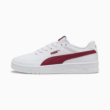 Court CLASSIC Clean UNISEX Ayakkabı - PUMA White-Garnet Glow - 402223_22 - Görsel 1