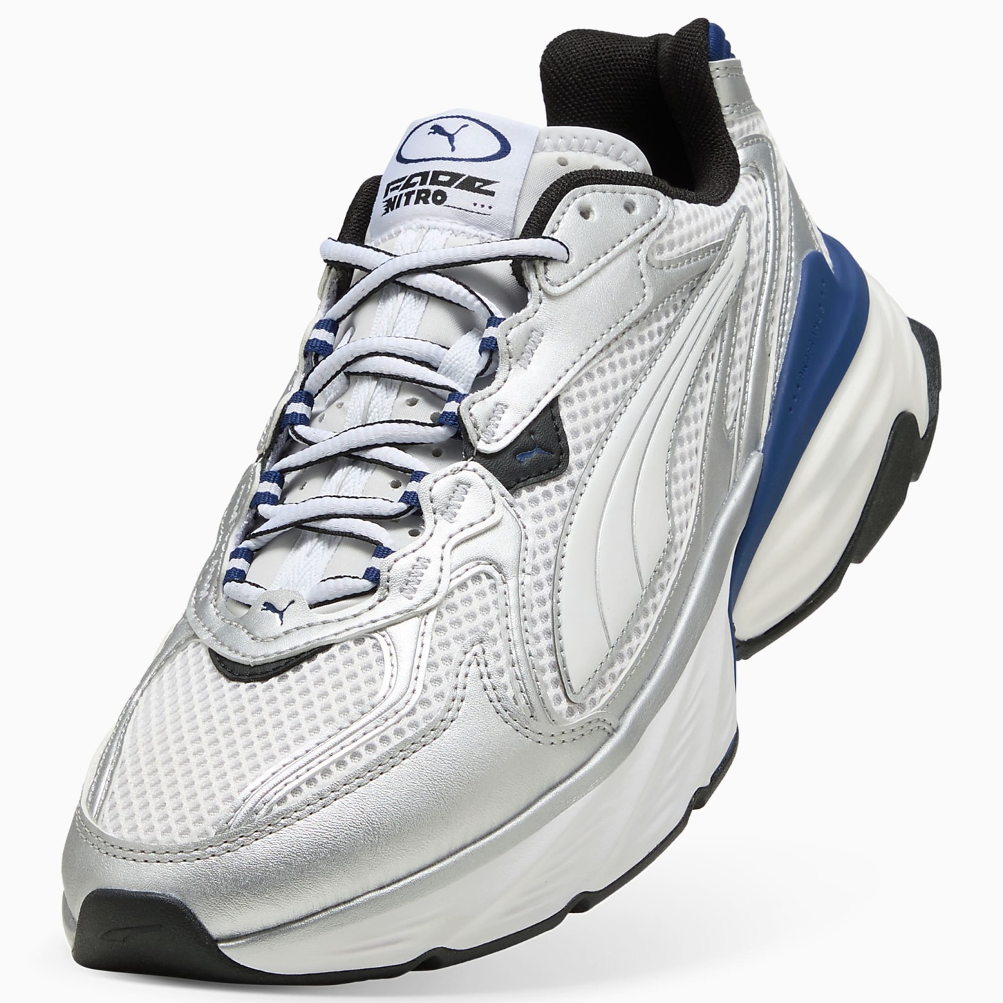 PUMA Fade UNISEX Ayakkabı - PUMA Silver-PUMA White-Blue Jewel - 406203_08 - Görsel 8