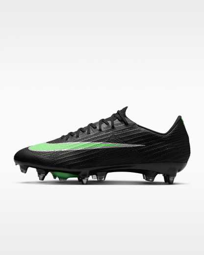 Nike Mercurial Superfly 11 Elite Düşük Bilekli Yumuşak Zemin Kramponu - Siyah/Siyah/Illusion Green