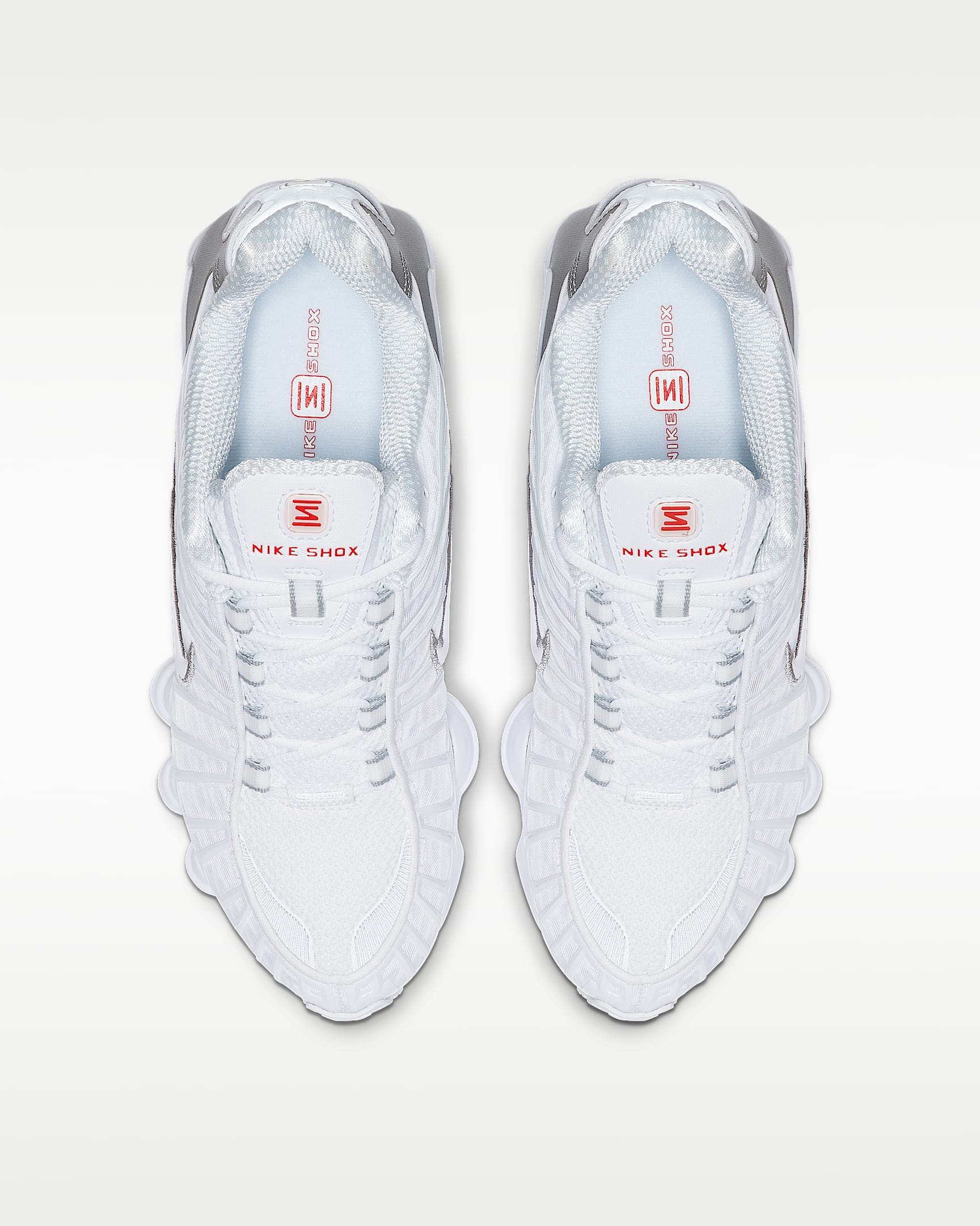 Nike Shox TL Kadın Ayakkabısı - Beyaz/Metallic Silver/Max Orange/Beyaz