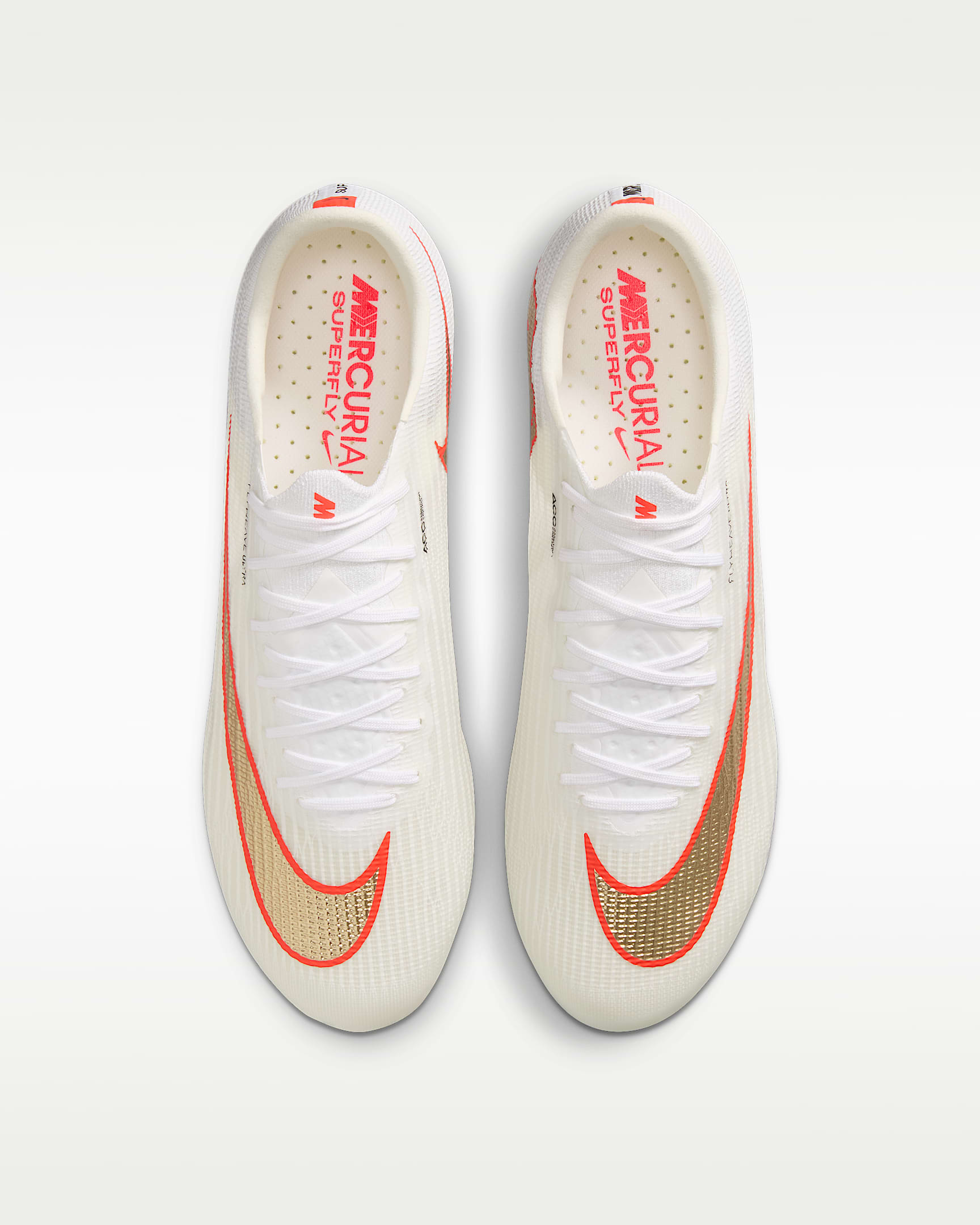 Nike Mercurial Superfly 11 Elite Düşük Bilekli Suni Çim Kramponu - Beyaz/Bright Crimson/Blur