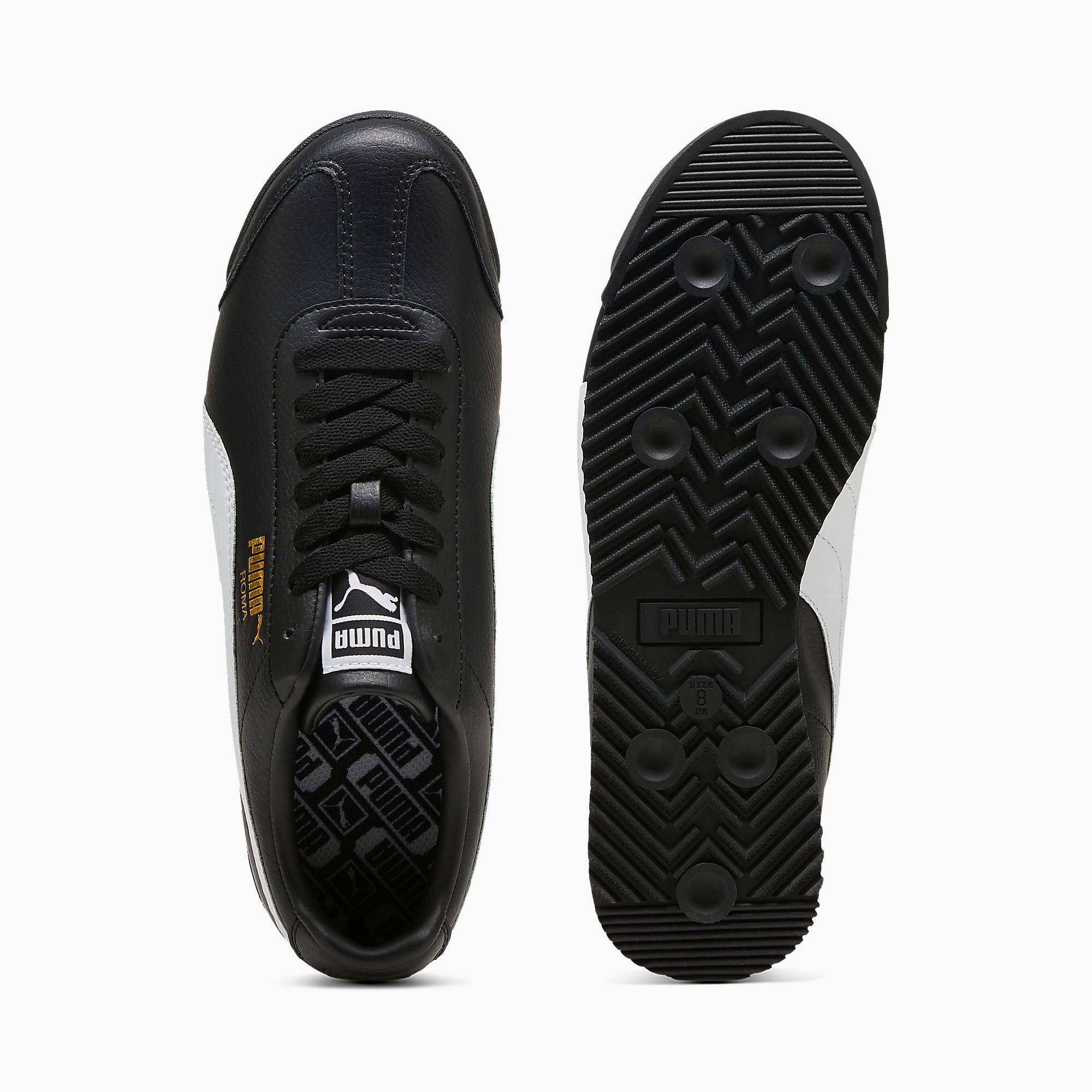 Roma 24 UNISEX Ayakkabı - PUMA Black-PUMA White-Smokey Gray - 396868_02 - Görsel 4