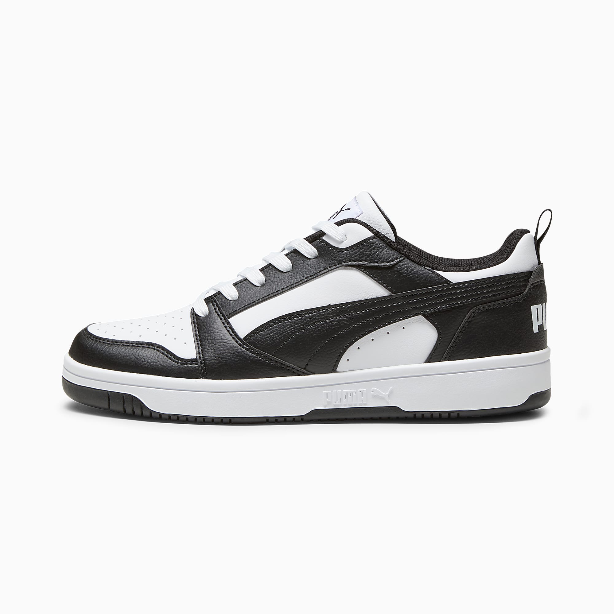 Rebound V6 Low UNISEX Ayakkabı - Puma White-Puma Black-Puma White - 406388_01 - Görsel 1