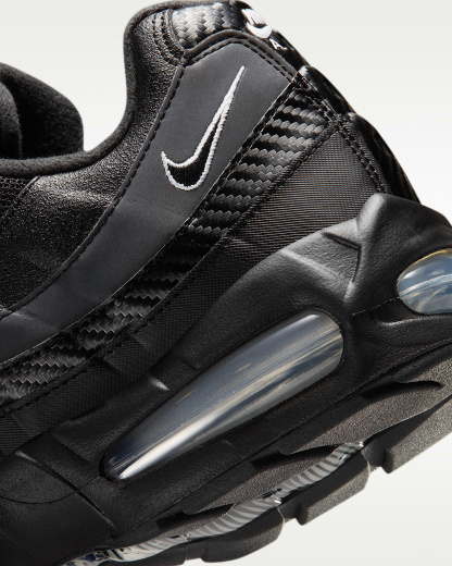 Nike Air Max 95 Big Bubble Erkek Ayakkabısı - Siyah/Metallic Silver/Cool Grey/Beyaz