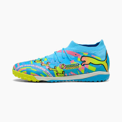 FUTURE 9 MATCH ADVANCED LEVEL TT UNISEX Krampon - PUMA White-Blue Glimmer-Pink Glimmer-Yellow Alert - 109214_01 - Görsel 1