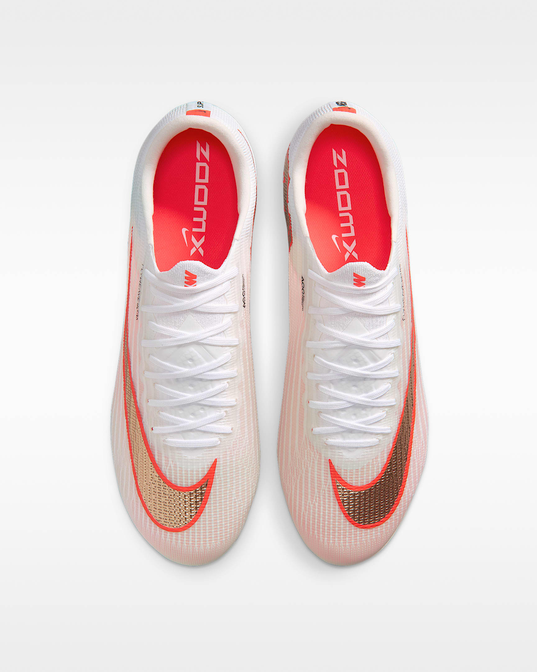 Nike Mercurial Superfly 11 Elite Düşük Bilekli Kuru Çim Zemin Kramponu - Beyaz/Bright Crimson/Blur