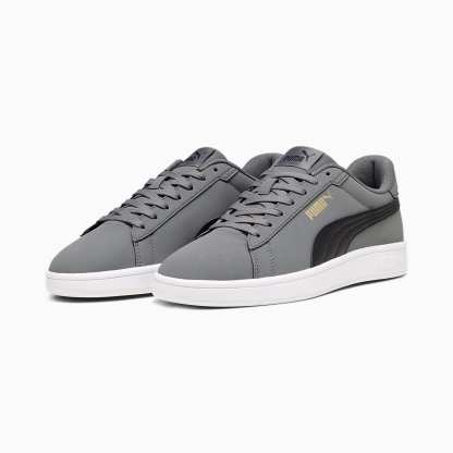 PUMA Smash 3.0 Buck Ayakkabı - Cool Dark Gray-PUMA Black-PUMA Gold-PUMA White - 392336_02 - Görsel 4