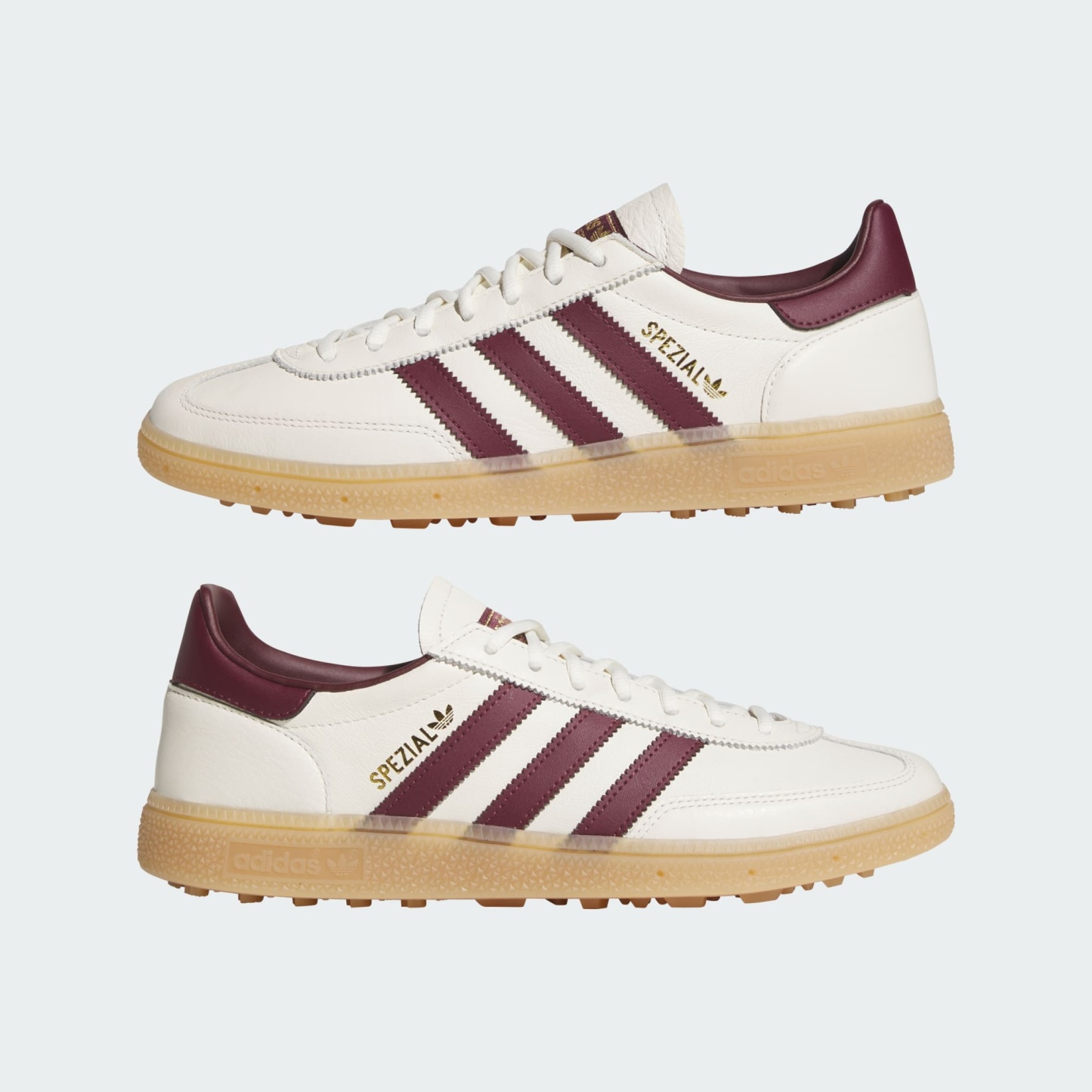 SPEZIAL ÇİVİSİZ GOLF AYAKKABISI - Off White / Maroon / Gum - KJ0851 - Görsel 7