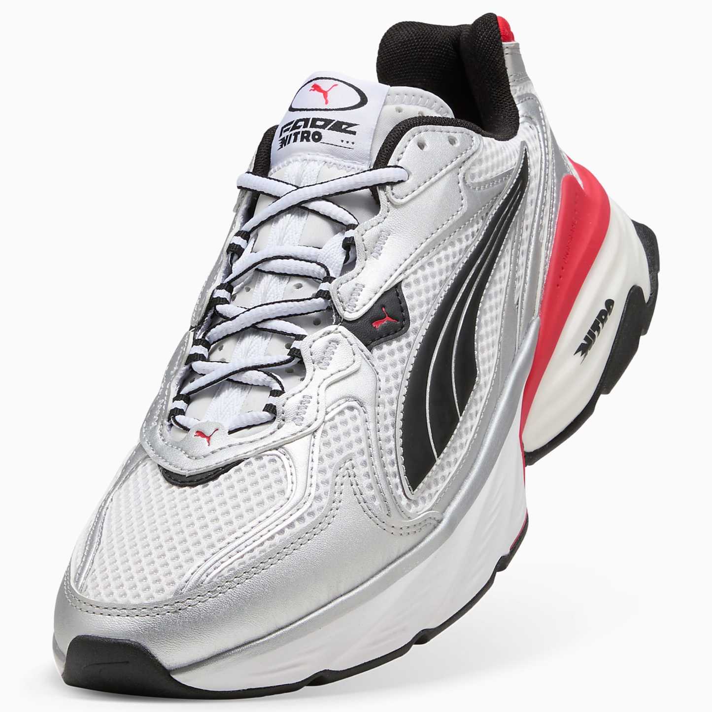 PUMA Fade UNISEX Ayakkabı - PUMA Silver-PUMA White-For All Time Red - 406203_12 - Görsel 8