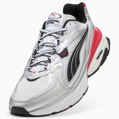 PUMA Fade UNISEX Ayakkabı - PUMA Silver-PUMA White-For All Time Red - 406203_12 - Görsel 8