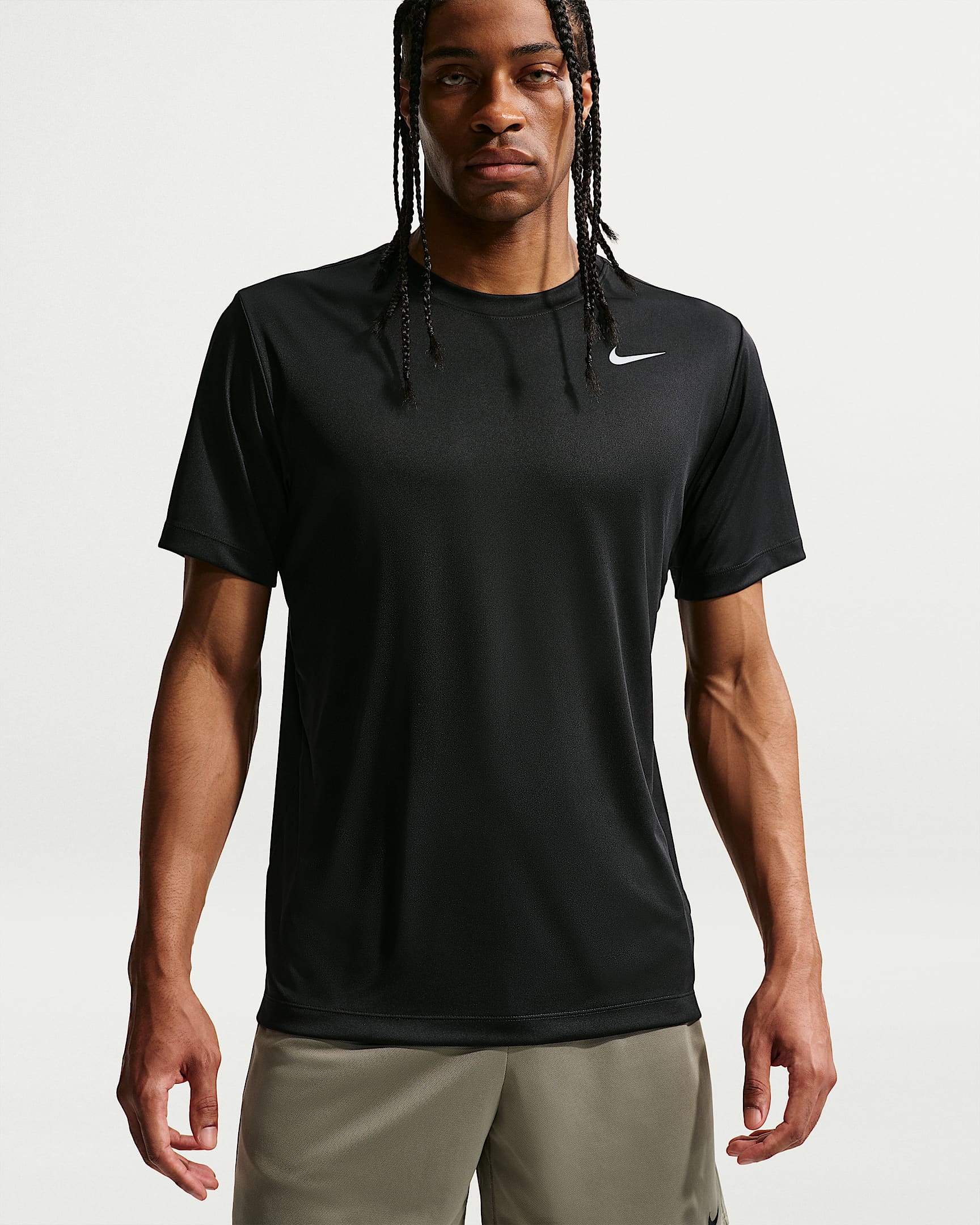 Nike Dri-FIT Erkek Antrenman Tişörtü - Siyah/Matte Silver