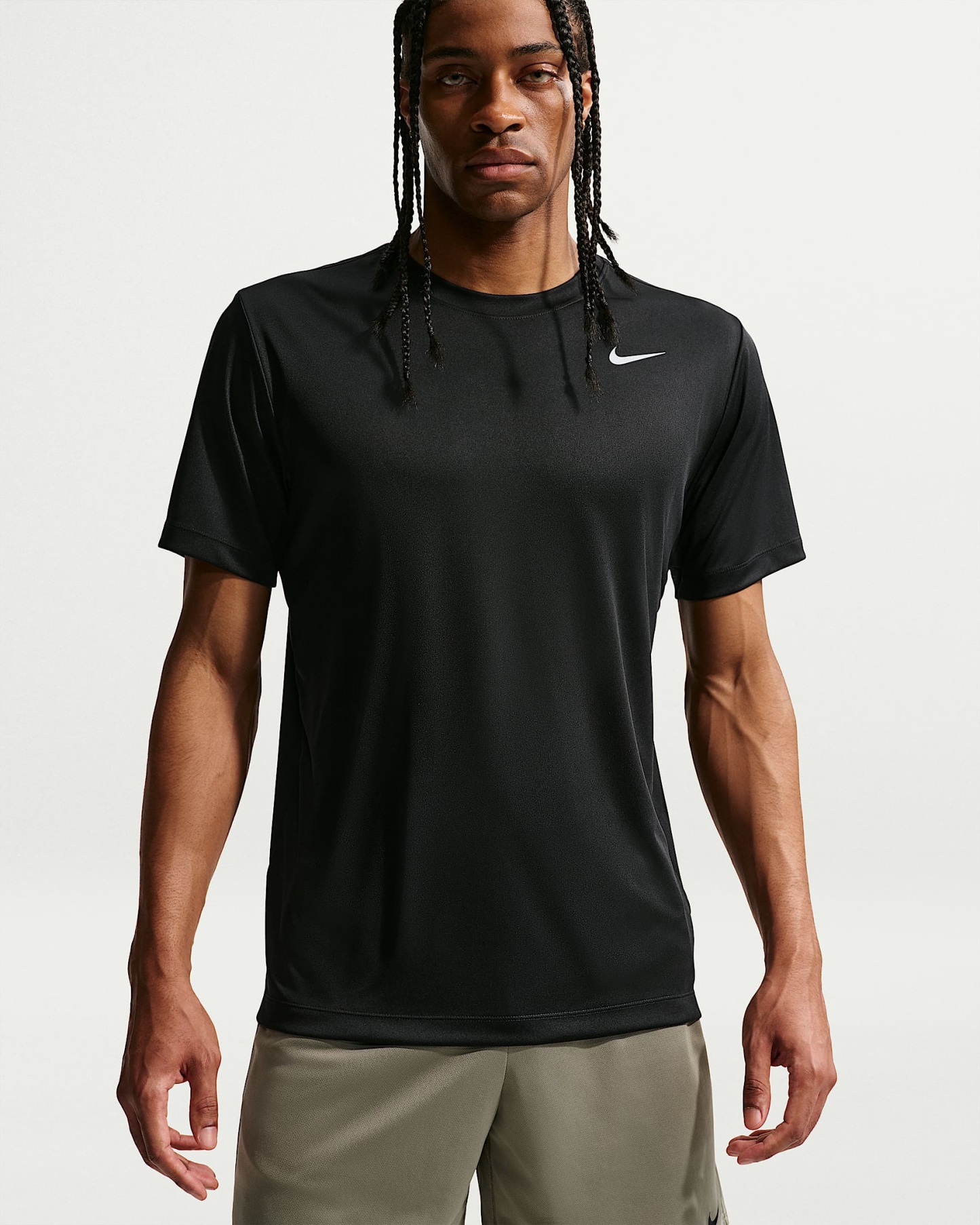 Nike Dri-FIT Erkek Antrenman Tişörtü - Siyah/Matte Silver