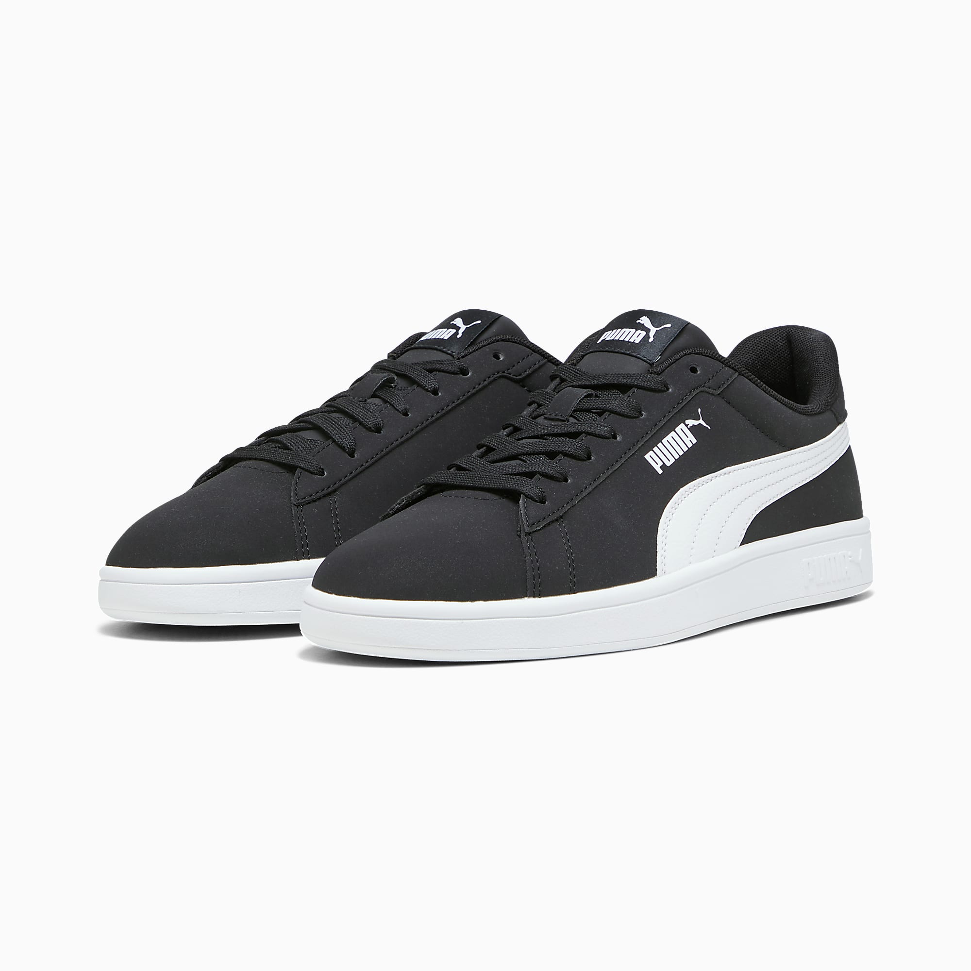 PUMA Smash 3.0 Buck Ayakkabı - Puma Black-Puma White - 392336_01 - Görsel 4