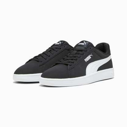 PUMA Smash 3.0 Buck Ayakkabı - Puma Black-Puma White - 392336_01 - Görsel 4