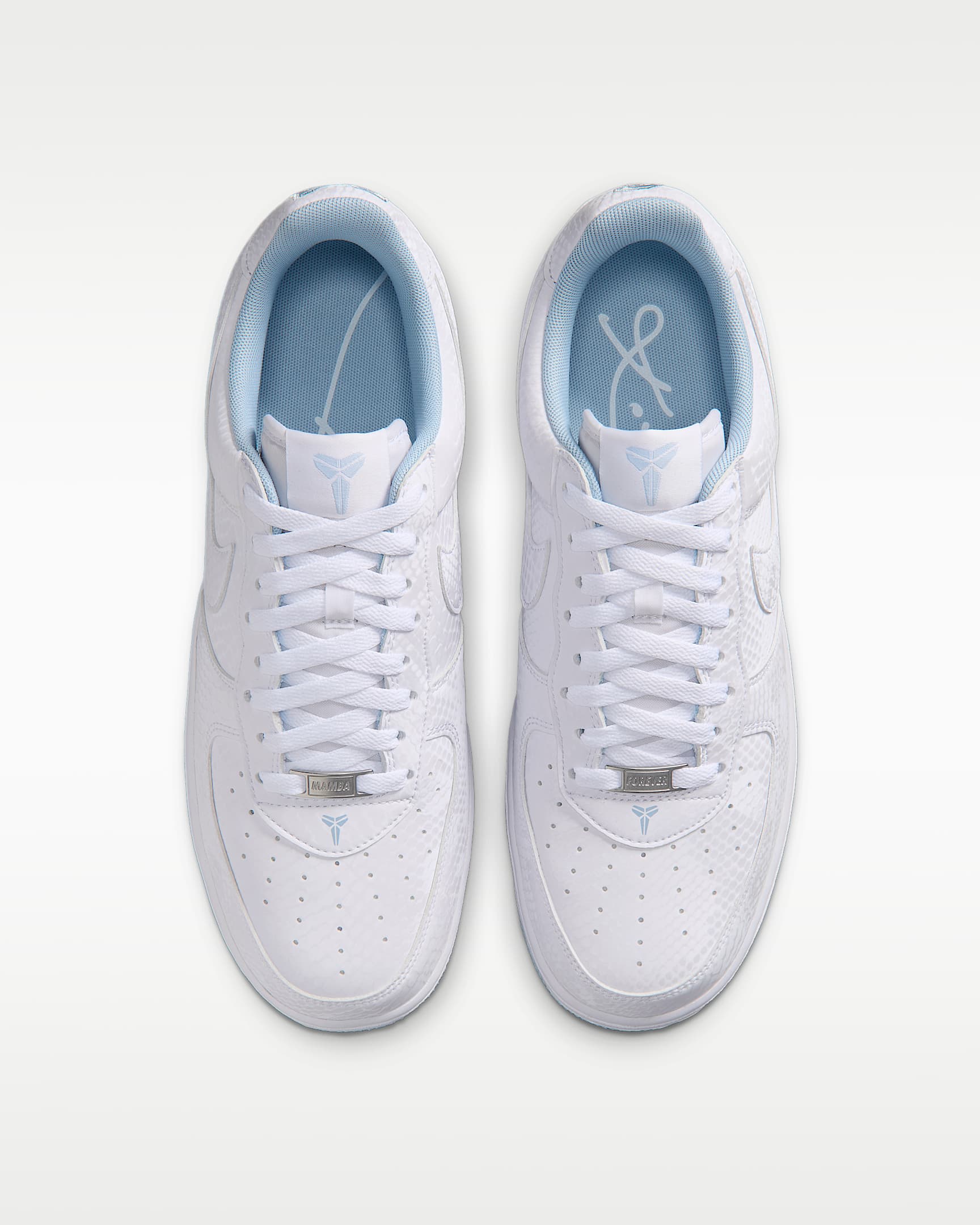 Kobe Air Force 1 Low Erkek Ayakkabısı - Beyaz/Armory Blue