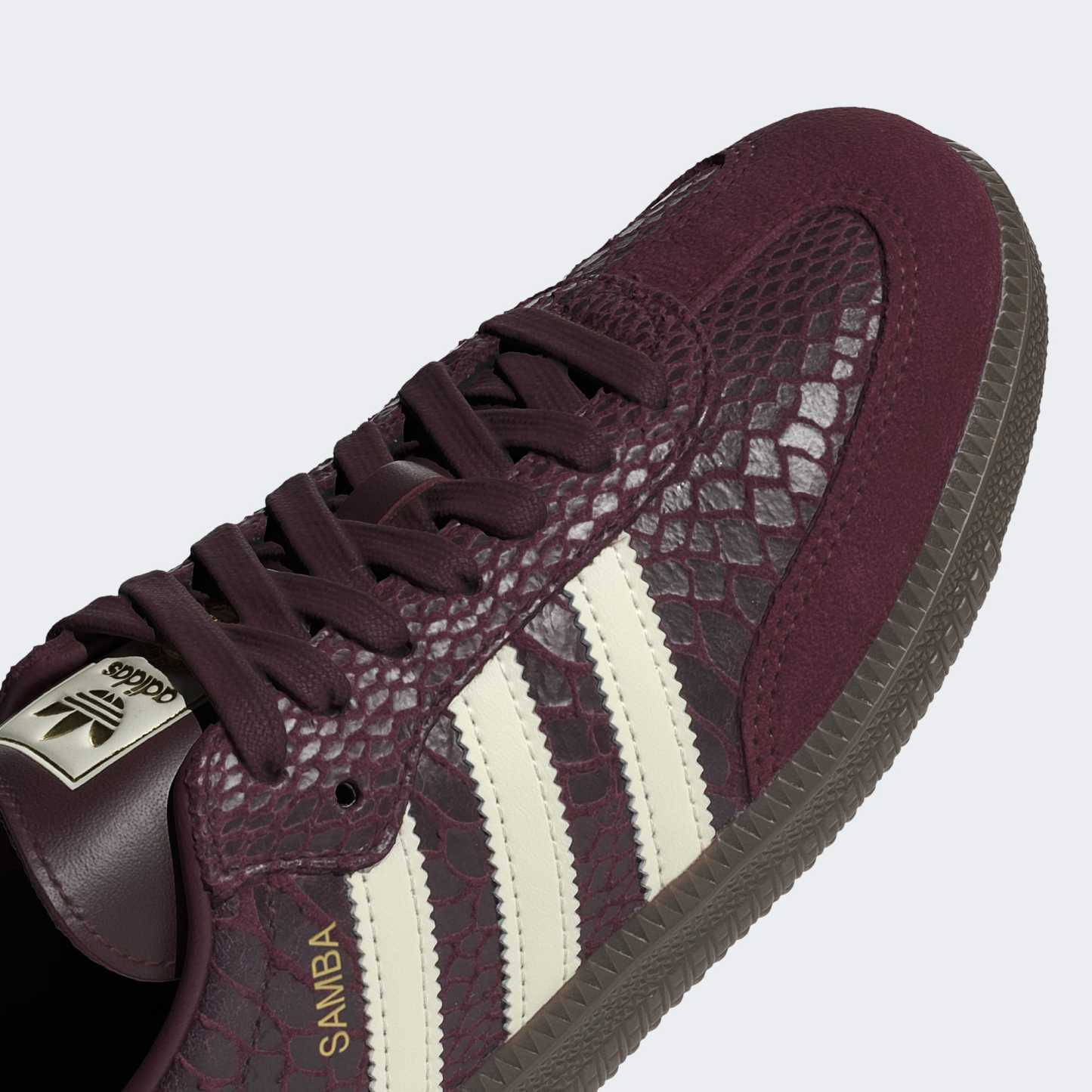 SAMBA OG YILAN DESENLİ AYAKKABI - Maroon / Cream White / Gold Metallic - IH3979 - Görsel 8