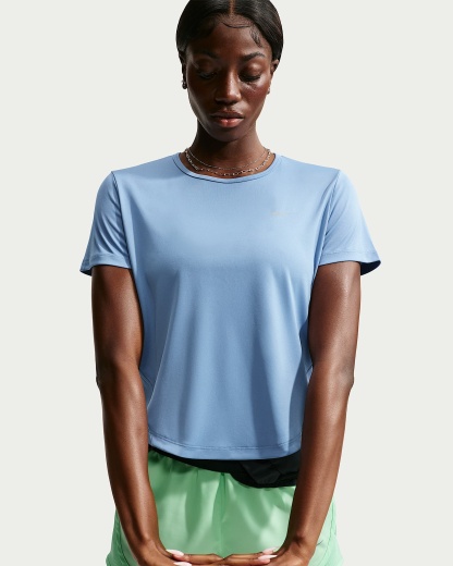 Nike Tempo Dri-FIT Kısa Kollu Kadın Koşu Üstü - Work Blue
