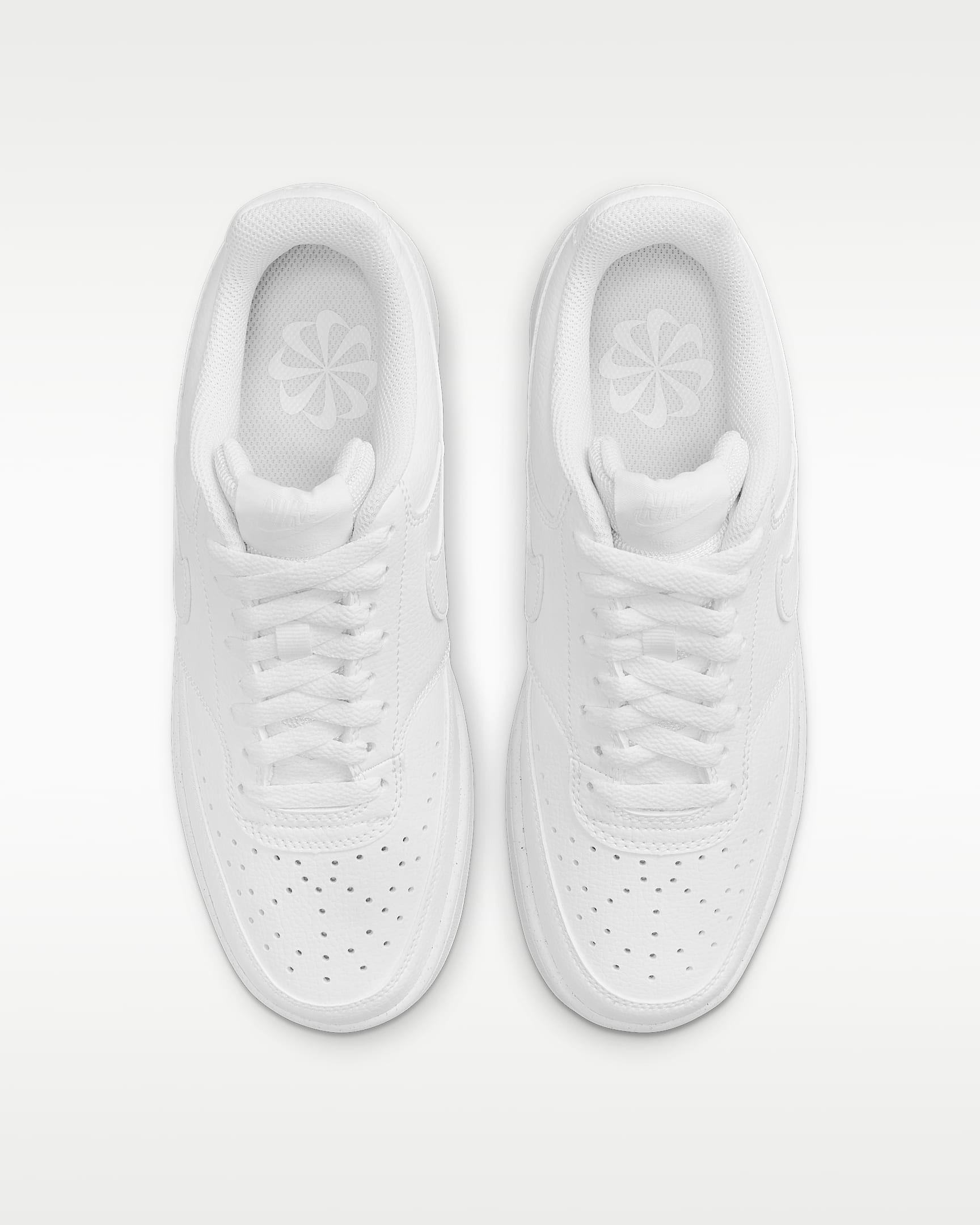 Nike Court Vision Low Next Nature Kadın Ayakkabısı - Beyaz/Beyaz/Beyaz