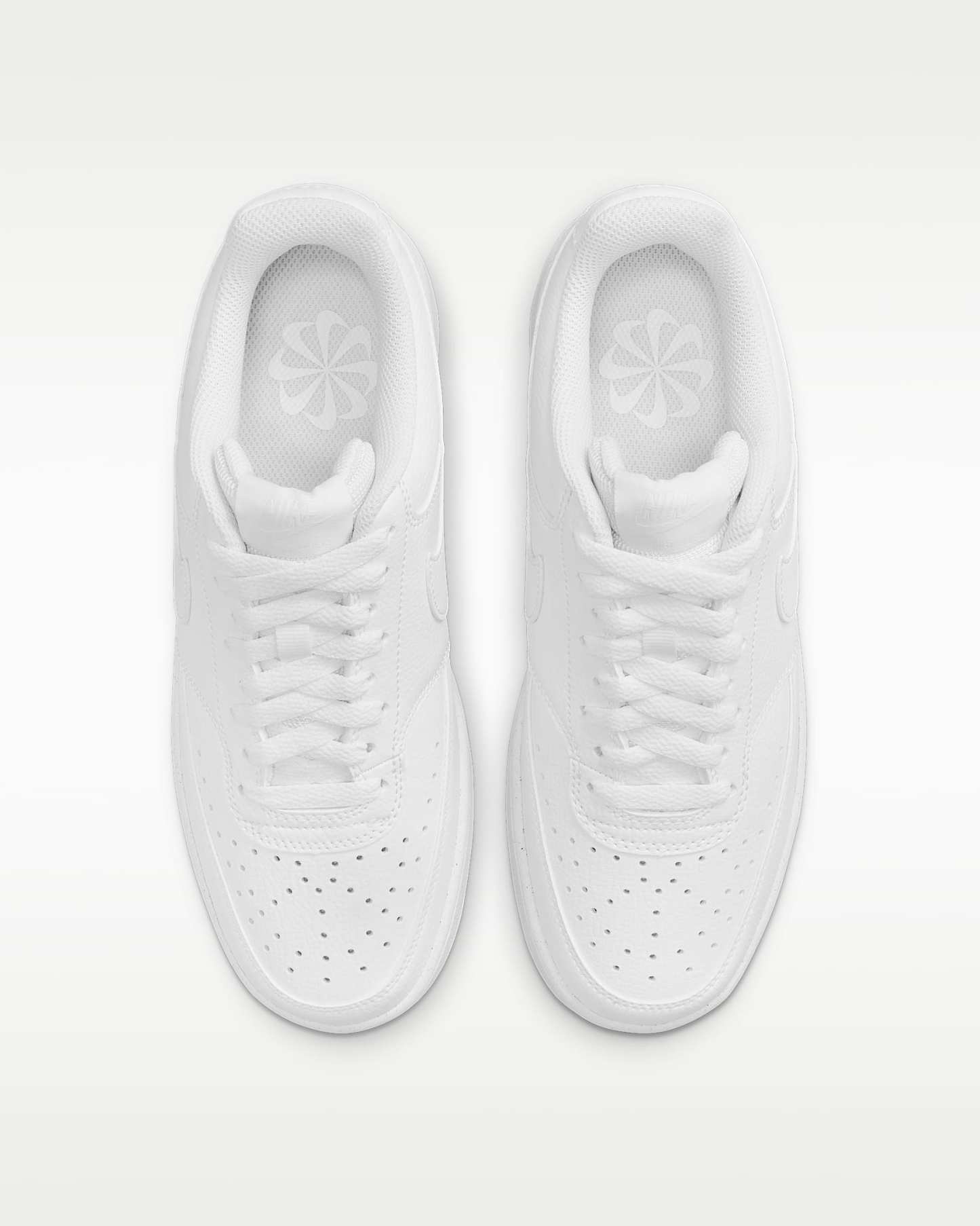 Nike Court Vision Low Next Nature Kadın Ayakkabısı - Beyaz/Beyaz/Beyaz