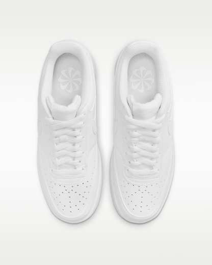 Nike Court Vision Low Next Nature Kadın Ayakkabısı - Beyaz/Beyaz/Beyaz