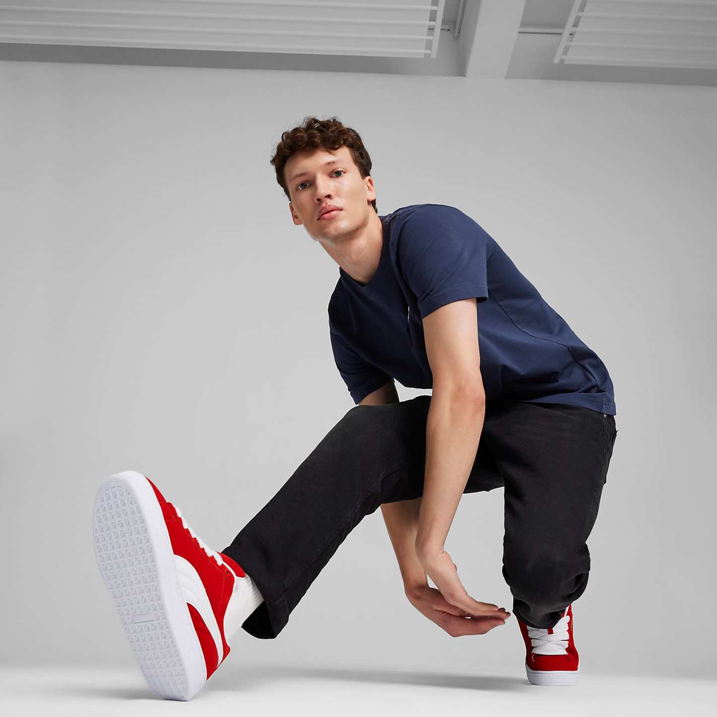 Suede XL Ayakkabı - For All Time Red-PUMA White - 395205_03 - Görsel 3