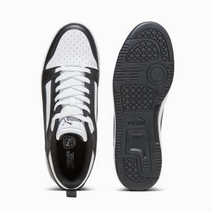 Rebound V6 Low UNISEX Ayakkabı - Puma White-Puma Black-Puma White - 406388_01 - Görsel 6