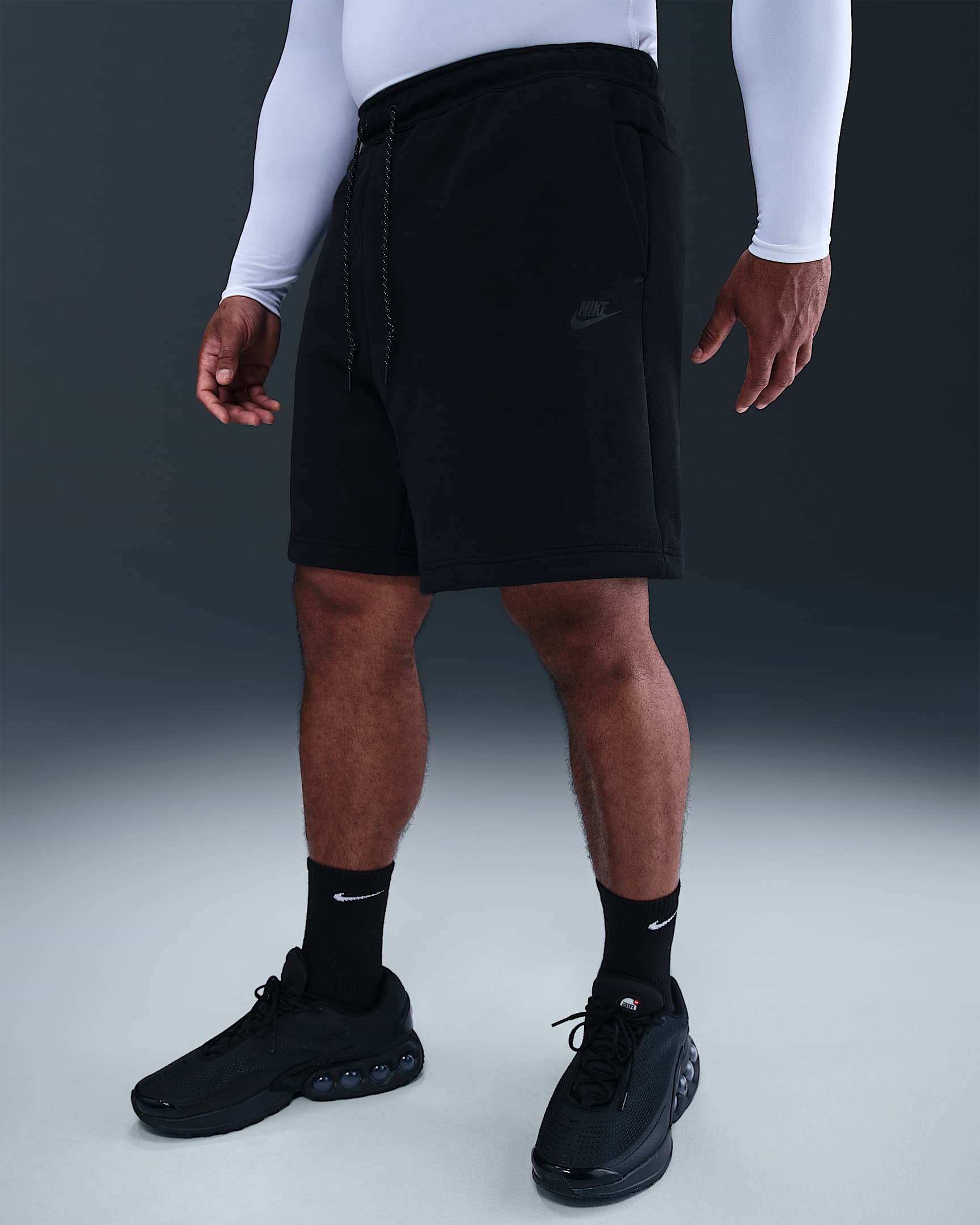 Nike Tech Fleece Erkek Şortu - Siyah/Siyah