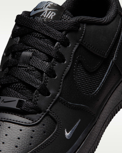 Nike Air Force 1 LV8 Genç Çocuk Ayakkabısı - Siyah/Cool Grey/Cool Grey
