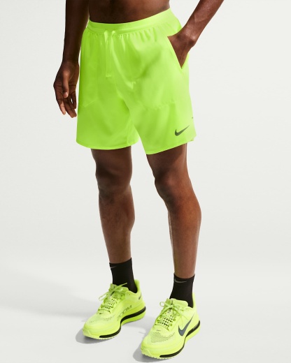 Nike Stride Dri-FIT 18 cm Slip Astarlı Erkek Koşu Şortu - Volt Ice