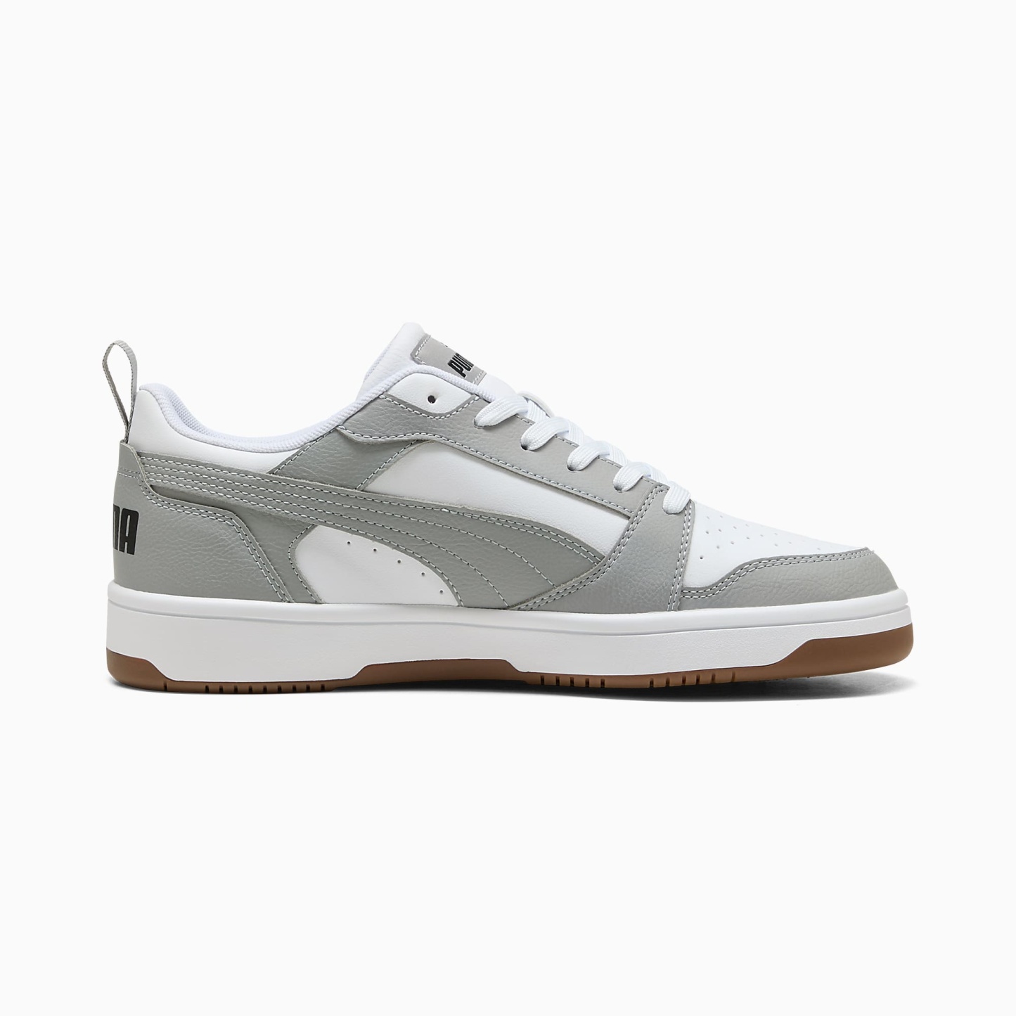 Rebound V6 Low UNISEX Ayakkabı - PUMA White-Gray Echo-PUMA Black - 406388_53 - Görsel 5