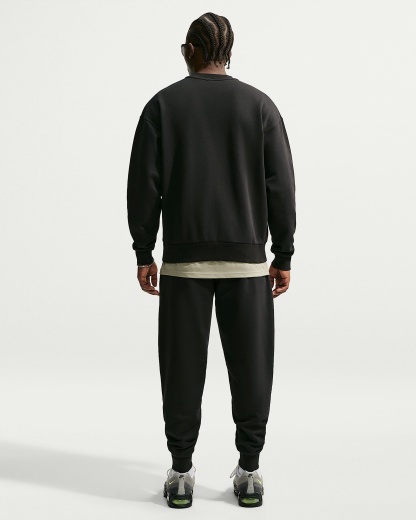 Nike Solo Fleece Crew Yakalı Erkek Sweatshirt'ü - Total Black/Sail
