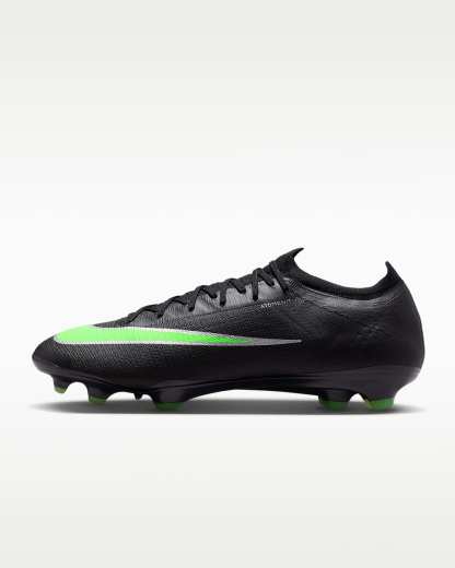 Nike Mercurial Vapor 17 Elite Düşük Bilekli Kuru Çim Zemin Kramponu - Siyah/Siyah/Illusion Green