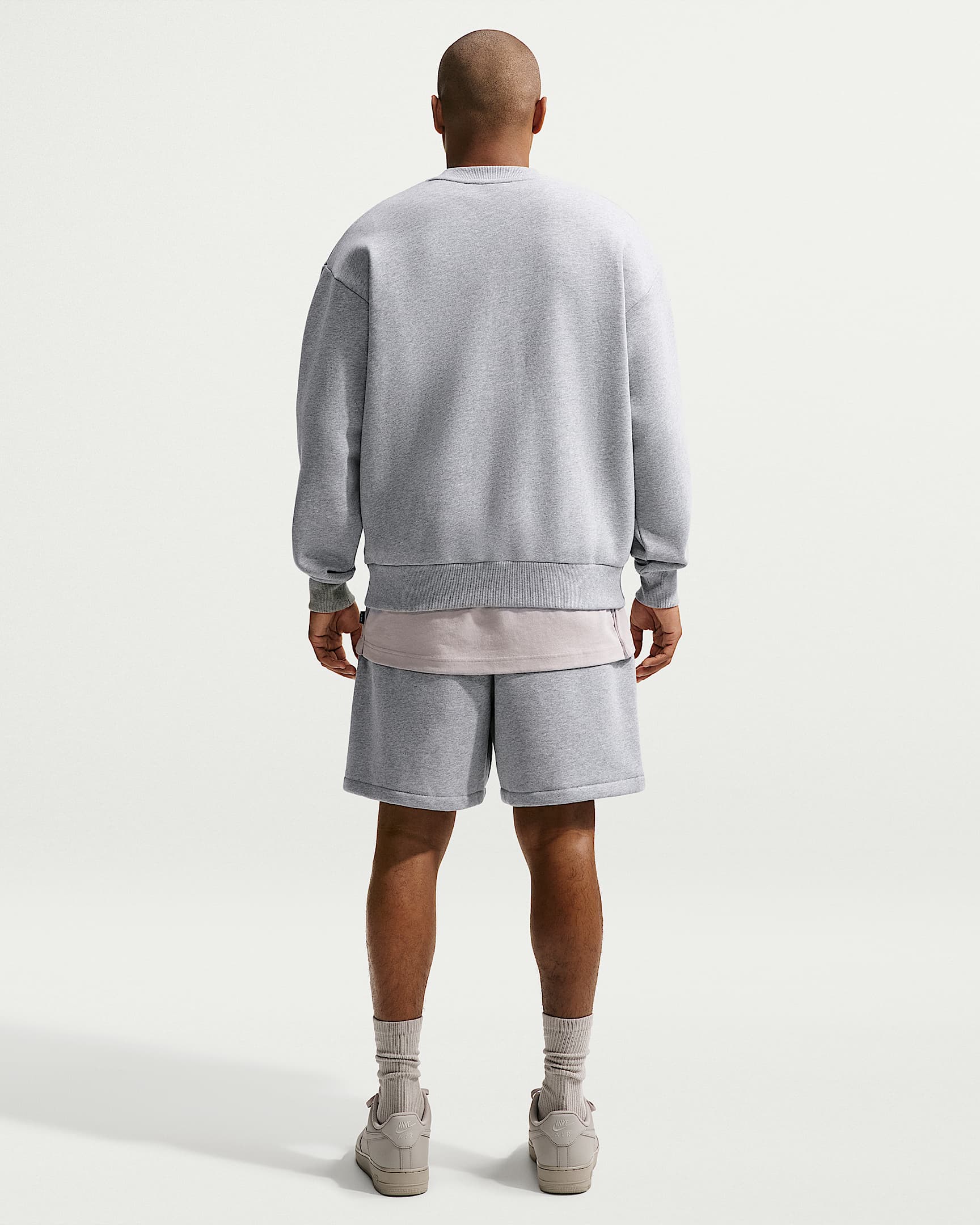 Nike Solo Fleece Crew Yakalı Erkek Sweatshirt'ü - Dark Grey Heather/Sail