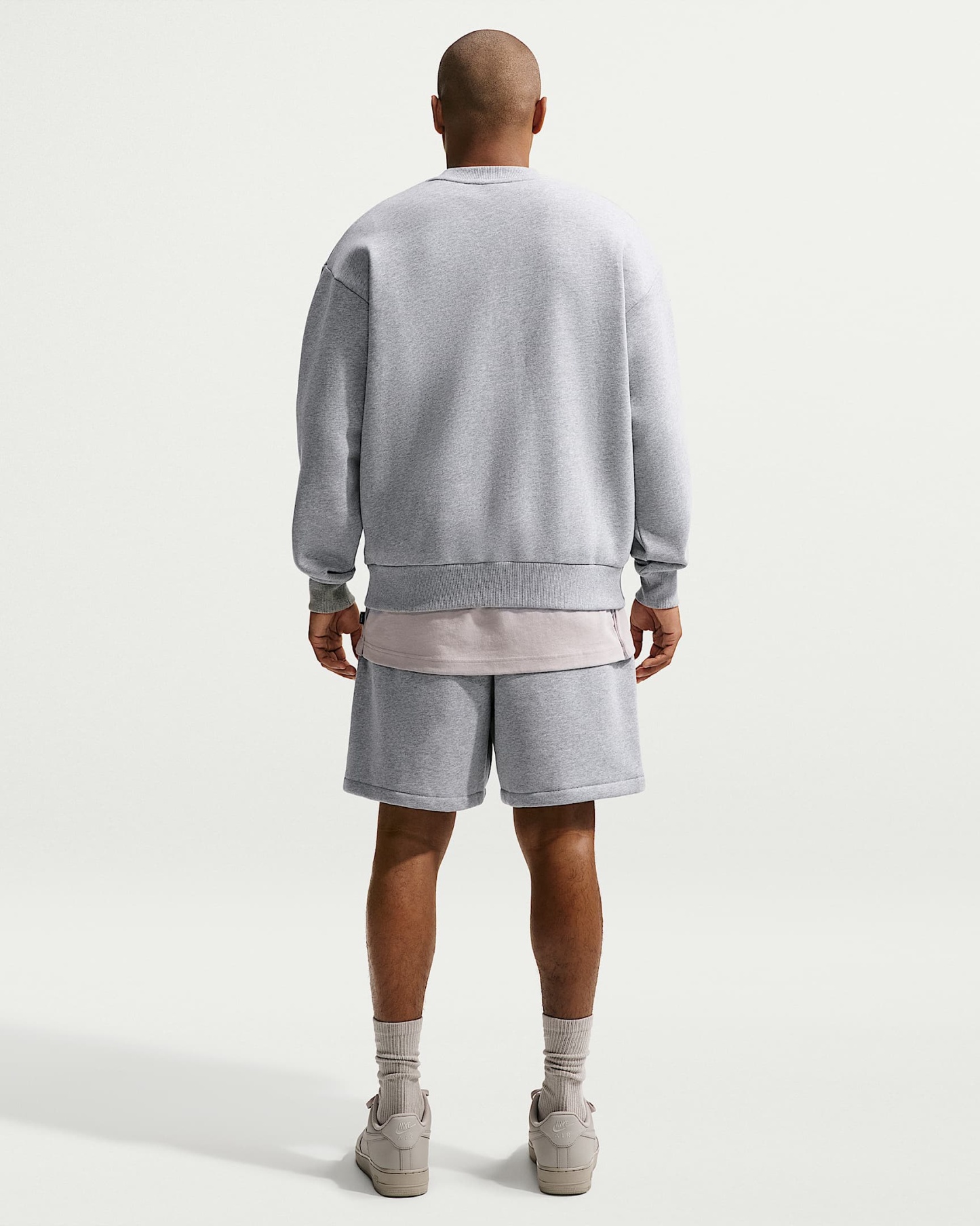 Nike Solo Fleece Crew Yakalı Erkek Sweatshirt'ü - Dark Grey Heather/Sail