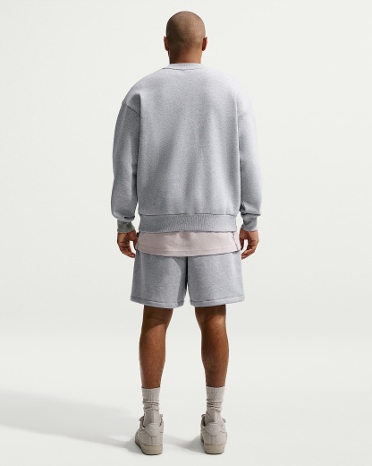 Nike Solo Fleece Crew Yakalı Erkek Sweatshirt'ü - Dark Grey Heather/Sail