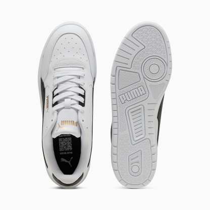 Shuffle Downtown UNISEX Ayakkabı - PUMA White-PUMA Black-PUMA Gold - 402596_02 - Görsel 4