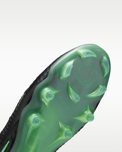 Nike Phantom 6 Low Elite Kuru Çim Zemin Kramponu - Siyah/Siyah/Illusion Green